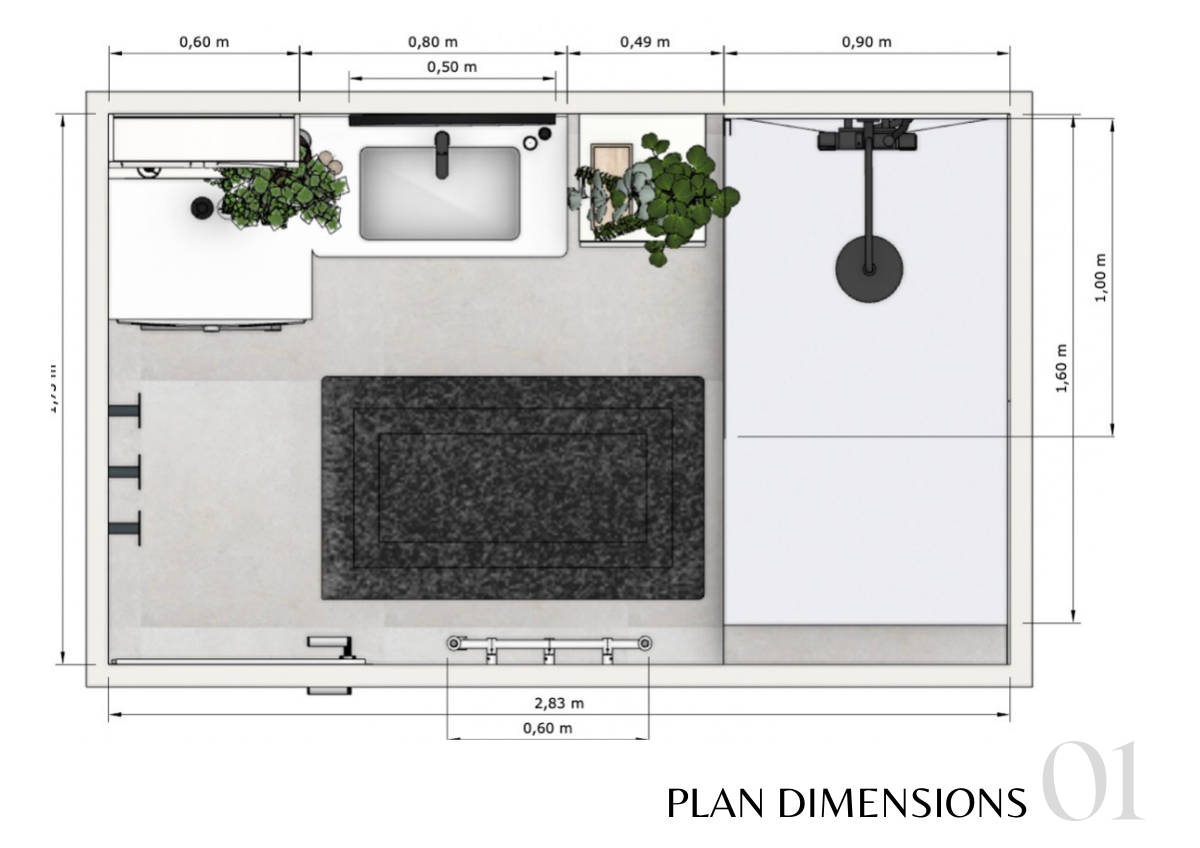 Conception 3D - Plan coté et dimensions